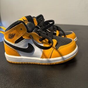 Kids' Black and Yellow Sneakers